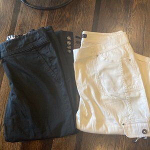 2 pair Lot White House Black Market Capri size 8